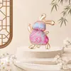 Coelho da Lua do Meio do Outono Estilo Chinês Brocado de Seda Coelho Pingente Acessórios DIY Joias Feitas à Mão Pingente de Colar Decoração de Bolsa de Carro
