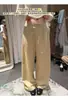Pantalones Cargo Plisados Estilo Seúl Sin Costura Lateral Naughty Boy para Mujer Otoño Casual de Pierna Recta