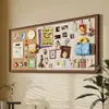 Parede de Exibição de Fotos Magnética Vermelho Azul Criativo DIY Painel de Fundo para Parede de Fotos Decoração de Parede de Corredor Exibição
