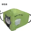 Mascarilla de algodón para niños, otoño e invierno, de tres capas, con ranura gruesa, filtro insertable, mascarilla de tela térmica estampada con válvula de respiración
