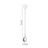 Colher de café de aço inoxidável 304 colher de mexer marca redonda colher de cabo longo colher de gelo estilo estrela colher colher colher colher bastão de mexer colher