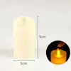 Velas Digitais LED Ornamentos Chama Artificial Oscilante Adereços de Feriado Bala Fixa Material PP Vela