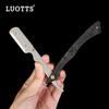 Maquinilla de afeitar manual antigua para cortar el pelo, peinar el mango, grabado, patrón, cuchillo, marco, reparación de cejas