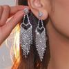 Pendientes de Borla con Forma de Gota de Agua y Mariposa Incrustados de Diamantes de Lujo y Exquisitos Pendientes de Princesa Dulce para Mujer Pendientes Explosivos Transfronterizos Europeos y Americanos