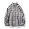 Camisa de Cuadros de Manga Larga para Hombre 2025 Nueva Marca de Moda Americana Holgada Talla Grande Estilo Relajado Camisa Casual Chaqueta para Hombre