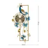En stock Amazon Reloj Simple Pavo Real Creativo Reloj de Pared para Sala de Estar Decoración del Hogar Hora Hora Colgante de Pared Fondo de Casa de Huéspedes