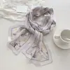 Novo Estilo Lenço Longo de Seda para Mulheres, Lenço de Chiffon 100% Seda de Amora, Versátil e de Alta Qualidade, Lenço de Primavera e Verão, Lenço de Pescoço, Echarpe