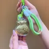 Shuibei Oro Oro Puro 999 Oro Bolsa de la Suerte Cadena para Teléfono Móvil Bolso Colgante Llavero Exquisito Regalo Regalo Venta al por Mayor