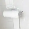 Hong Yuan Creativo Almacenamiento de Papel Higiénico Baño Gancho Transparente Baño Sin Taladro Soporte Perezoso para Trapos Almacenamiento de Papel en Rollo