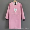 Delantal para Cocina Casera, Bata de Cocina Impermeable y a Prueba de Aceite para Mujeres, Ropa de Trabajo a la Moda con Mangas Largas