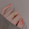 Anillo de Mariposa de Zircón de Lujo Ligero Francés Nicho Elegante Todo Combinable Anillo de Dedo Verano Accesorios de Joyería de Alta Gama Venta al por Mayor