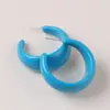 Diseño europeo y americano aretes acrílicos grandes en forma de C aretes color Macarrón aretes geométricos de personalidad joyería para orejas mujeres