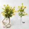 Suministrado directamente por el fabricante: Flor artificial de diente de león de 7 tallos para decoración de sala de estar y hotel, material para arreglo de jarrón de escritorio, flor artificial