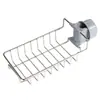Estante de almacenamiento sin taladro para cocina, baño y inodoro, escurridor de fregadero de acero inoxidable para grifo doméstico