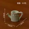 Paisagem em Miniatura Criativa Vintage Conjunto de Chaleira Verde DIY Casa de Bonecas Decoração de Jardinagem Ornamento para Sala de Estar