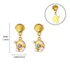 Brincos de Aço Inoxidável Banhados a Ouro 18K Estilo Francês Estrela do Mar e Concha para Mulheres Série Marinha Brincos Simples da Moda