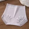Calça Feminina de Microplástico Cor Begônia Claro Ondulada Macia 10A Cintura Alta Elástica Alta Confortável Respirável