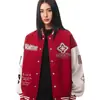 Chaqueta de Béisbol Retro Americana, Nuevo Estilo Primavera y Otoño, Chaqueta Estilo Vibe con Estampado de Letras, Chaqueta Holgada Estilo Universitario