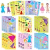 Compra Directa Transfronteriza CE.CPC 6 Hojas/Paquete Pegatinas de Unicornio Lindo que Cambian de Cara Pegatinas Puzzle Decorativas Interactivas para Niños