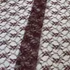 Tecido de Renda Jacquard Vazado Poliéster Não Elástico de Largura Total para Roupas e Cortinas de Porta