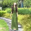 Vestido Regata Verde Retro Francês Feminino Verão 2025 Novo Petite Cintura Marcada Temperamento Longo