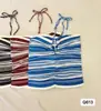 Top Tubo Listrado Colorido de Lã com Design de Colete Interno Senso de Design Pequeno Popular Celebridade da Internet ins Moda Roupa Externa Alça Feminina Verão