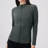 Roupas de Yoga Grossas com Forro de Fleece Outono e Inverno Gola Alta com Bolsos Top Quente Elástico Roupa Esportiva Casual 12614