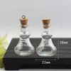 Botella de los deseos de vidrio para manualidades DIY, botella pequeña con tapón de corcho, botella de deriva para deseos, adorno colgante