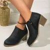 Nuevas botas de deseos transfronterizas europeas y americanas para otoño e invierno, zapatos de mujer talla grande, tacón medio, talla 43 de Amazon, venta al por mayor talla grande