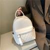 2023 Nuevo Estilo Estilo Occidental Gran Capacidad Mochila Línea Bordada Rómbica Bolso de PU de Moda para Mujer Mochila Multifuncional