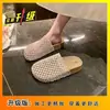 Zapatos de red, sandalias transpirables, mules de punta cerrada para mujer, calzado de verano para exteriores, nuevo modelo 2025, sandalias Birkenstock de suela gruesa tejidas de malla