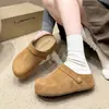 Nuevos Zapatos de Otoño Individuales Birkenstock Punta Cerrada Medias Pantuflas Mujer Dos Mulas Zapatos Retro 2026 Suela Gruesa Aumento de Altura Interior