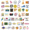 50 Adesivos de Desenho Animado para Material Escolar na Época do Volta às Aulas, Decoração DIY para Mochilas, Guitarras, Malas, Cadernos, Adesivos à Prova d'Água