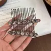 Pente invertido de strass grampo de cabelo sem costura franja clip acessório de cabelo de alta qualidade grampo simples feminino clip de nuca ornamento de cabeça