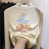 Camiseta interior térmica para niña de otoño e invierno, elegante y dulce, estilo coreano, de manga larga, interior cepillado para niñas pequeñas