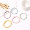 Nuevo Estilo Étnico Cuerda Trenzada de Color Anillo para el Cabello Cuerda Elástica Alta para el Cabello Cuerda para el Cabello de Adulta Mujer Puntadas Multicolor Dopamina