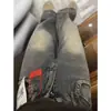 Design de Moda de Rua Americana Jeans Retrô para Mulheres, Calças de Cintura Alta Wide Leg Emagrecedoras Soltas de Perna Reta Comprimento Total para Primavera e Outono