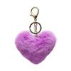 Shangtuo Supplies Colgantes de Peluche en Forma de Corazón, Adornos Largos de Pelo en Forma de Corazón, Pompones en Forma de Corazón para Decoraciones de Coche y Bolsa