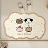 Tapete de Chão de Lama Diatomácea Desenho Animado Absorção de Água Secagem Rápida Banheiro Antiderrapante Tapete para Pés Casa Banheiro Resistente à Sujeira Fácil de Limpar Tapete de Chão