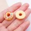 Pendente de Resina de Donut de Abelha Simulada, Banana, Abacaxi, Acessórios de Joias para Pulseira, Colar, Chave, DIY Feito à Mão