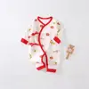 Mameluco para bebé estilo pijama de primavera y otoño, algodón puro Clase A, ropa para niños, otoño e invierno, capa base para bebé, mameluco de manga larga