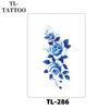 Calcomanías de tatuaje a color transfronterizas impermeables simulación rosa boceto flor calcomanías de tatuaje espalda completa para personalización de mapa