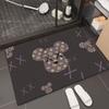 Tapete de piso suave de barro de diatomeas para baño, puerta de baño, absorbente, de secado rápido, antideslizante, tapete para pies, tapete para inodoro de baño