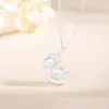 Plata S999 Inmediatamente Tener Dinero Caballo Mecedora Infantil Colgante Plata Pura Cadena de Suéter para Niñas Caballo de Madera Pequeño Lindo