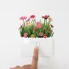 Hs-S37 Flor Realista Margarida Estilo Fresco Planta Floral Autoadesivo Adesivo de Interruptor Tomada Adesivo de Decoração para Casa