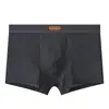 Directo de Fábrica Malla de Seda de Hielo Color Sólido Calzoncillo tipo Boxer Cintura Media Talla Grande Ropa Interior Transpirable para Hombre Venta al por Mayor Dropshipping