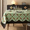 Mantel estilo vintage, impermeable y a prueba de aceite, no necesita lavado, modelo nuevo 2025, lujo ligero con un toque de alta gama, mantel rectangular para comedor y cubierta para mesa de centro