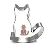Molde para galletas de acero inoxidable, molde para galletas con forma de gato, herramienta DIY para hornear, molde para galletas, molde para galletas puzzle