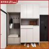 Zapatero de Aleación de Aluminio Personalizado Simple Gabinete de Almacenamiento para el Hogar Integrado de Pared Moderno Gabinete de Entrada Taquilla Fábrica de Origen