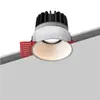 Foco empotrable LED sin marco de luz descendente, foco empotrable cob profundo anti-reflejos, accesorio de iluminación empotrable gris inteligente sin interruptor
